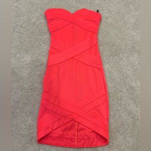 H&M Bodycon Tube Dress in Neon Coral, XS